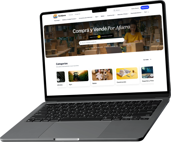 PorAfuera platform mockup